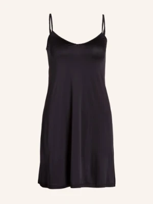 Hanro Koszula Nocna Satin Deluxe Z Satyny schwarz