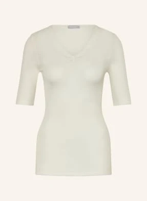 Hanro Koszulka Woolen Lace Z Wełny Merynosowej Z Dodatkiem Jedwabiu weiss