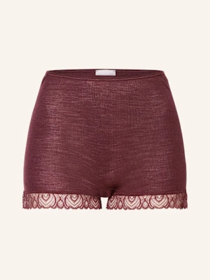 Hanro Majtki Woolen Lace Z Wełny Merino Z Koronką braun