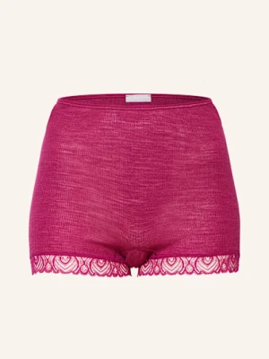 Hanro Majtki Woolen Lace Z Wełny Merino Z Koronką pink