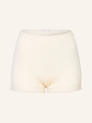 Hanro Majtki Woolen Lace Z Wełny Merino Z Koronką weiss