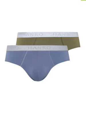 Hanro Slipy (2 pary) w kolorze niebieskim i oliwkowym rozmiar: S