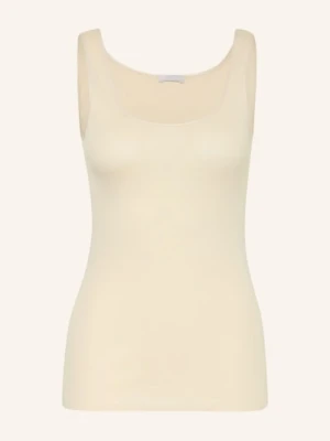 Hanro Top Bawełniany Bezszwowy beige