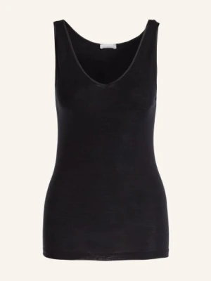 Hanro Top Woolen Silk Z Wełny Merino Z Dodatkiem Jedwabiu schwarz