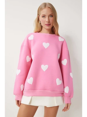 Happiness Istanbul Bluza w kolorze jasnoróżowo-białym rozmiar: 40