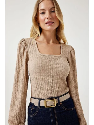 Happiness Istanbul Bluzka w kolorze beżowym rozmiar: 42