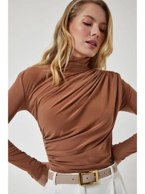 Happiness Istanbul Bluzka w kolorze jasnobrązowym rozmiar: 36