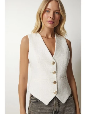 Happiness Istanbul Kamizelka w kolorze białym rozmiar: 36