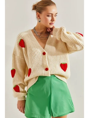 Happiness Istanbul Kardigan w kolorze beżowym rozmiar: onesize