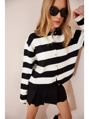 Happiness Istanbul Kardigan w kolorze czarno-kremowym rozmiar: onesize