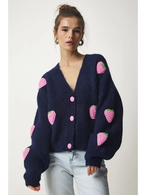 Happiness Istanbul Kardigan w kolorze granatowym rozmiar: onesize