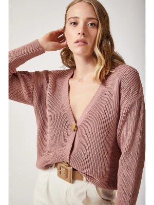 Happiness Istanbul Kardigan w kolorze jasnoróżowym rozmiar: S/M