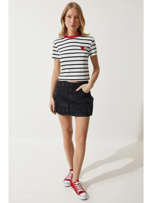 Happiness Istanbul Koszulka w kolorze biało-czarnym rozmiar: 40