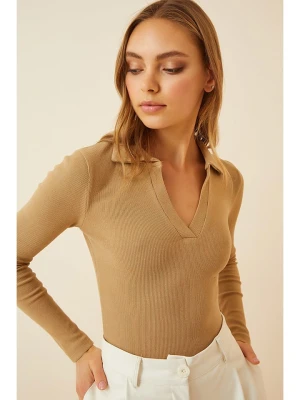 Happiness Istanbul Koszulka w kolorze jasnobrązowym rozmiar: S/M