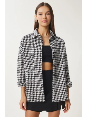 Happiness Istanbul Kurtka koszulowa w kolorze czarno-białym rozmiar: 40
