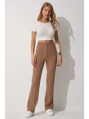 Happiness Istanbul Spodnie w kolorze karmelowym rozmiar: 38