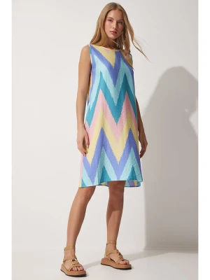Happiness Istanbul Sukienka w kolorze błękitno-beżowym rozmiar: 36