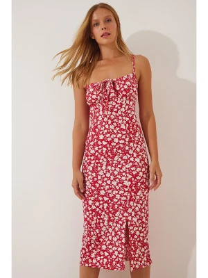 Happiness Istanbul Sukienka w kolorze czerwono-białym rozmiar: 38