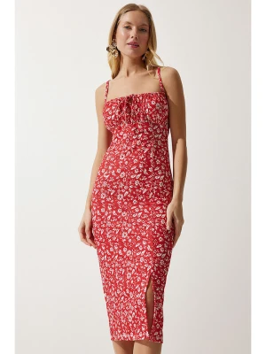 Happiness Istanbul Sukienka w kolorze czerwono-białym rozmiar: 40