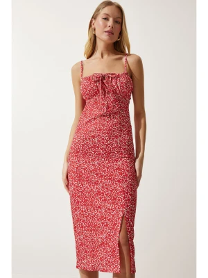 Happiness Istanbul Sukienka w kolorze czerwono-białym rozmiar: 40