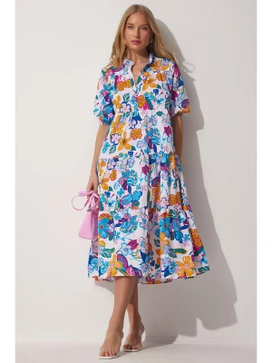 Happiness Istanbul Sukienka w kolorze jasnoróżowo-niebiesko-pomarańczowym rozmiar: 36