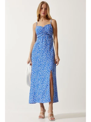 Happiness Istanbul Sukienka w kolorze niebiesko-białym rozmiar: 40