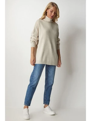 Happiness Istanbul Sweter w kolorze beżowym rozmiar: onesize