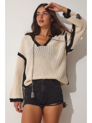 Happiness Istanbul Sweter w kolorze beżowym rozmiar: onesize