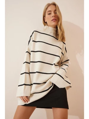 Happiness Istanbul Sweter w kolorze kremowym rozmiar: onesize