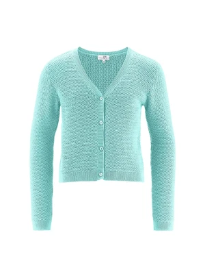 happy girls by Eisend Kardigan w kolorze turkusowym rozmiar: 122