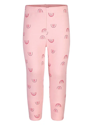 happy girls by Eisend Legginsy termiczne w kolorze jasnoróżowym ze wzorem rozmiar: 134
