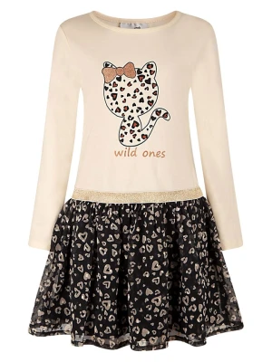 happy girls by Eisend Sukienka w kolorze beżowym rozmiar: 140