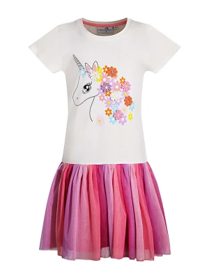 happy girls by Eisend Sukienka w kolorze biało-różowo-fioletowym rozmiar: 152