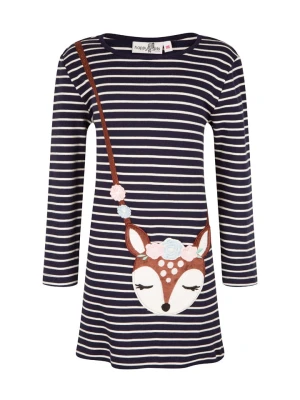 happy girls by Eisend Sukienka w kolorze granatowo-białym rozmiar: 116