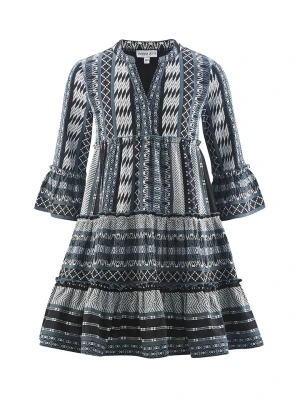 happy girls by Eisend Sukienka w kolorze granatowo-białym rozmiar: 146