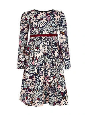 happy girls by Eisend Sukienka w kolorze granatowo-kremowym rozmiar: 140
