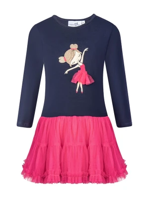 happy girls by Eisend Sukienka w kolorze granatowo-różowym rozmiar: 152