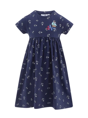 happy girls by Eisend Sukienka w kolorze granatowym rozmiar: 128
