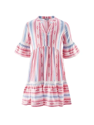 happy girls by Eisend Sukienka w kolorze jasnoróżowo-biało-niebieskim rozmiar: 152