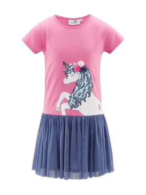 happy girls by Eisend Sukienka w kolorze jasnoróżowo-niebieskim rozmiar: 134