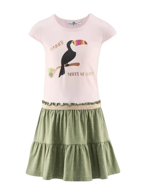 happy girls by Eisend Sukienka w kolorze jasnoróżowo-zielonym rozmiar: 104