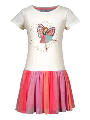 happy girls by Eisend Sukienka w kolorze kremowym ze wzorem rozmiar: 146