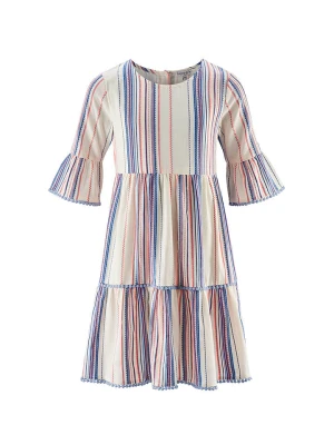 happy girls by Eisend Sukienka w kolorze niebiesko-kremowym rozmiar: 116