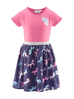 happy girls by Eisend Sukienka w kolorze różowo-granatowym rozmiar: 98