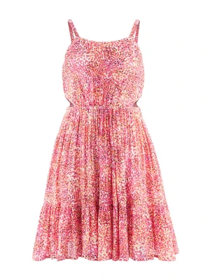 happy girls by Eisend Sukienka w kolorze różowym ze wzorem rozmiar: 170