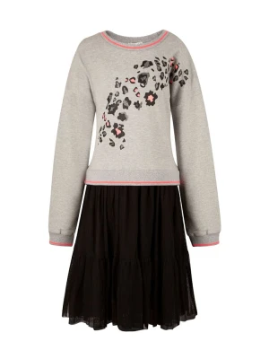 happy girls by Eisend Sukienka w kolorze szaro-czarnym rozmiar: 116