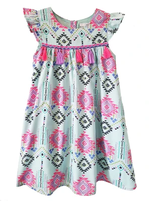 happy girls by Eisend Sukienka w kolorze turkusowo-różowym rozmiar: 122