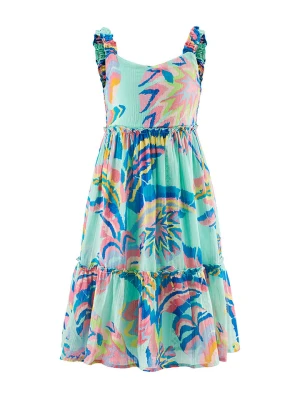 happy girls by Eisend Sukienka w kolorze turkusowym rozmiar: 110