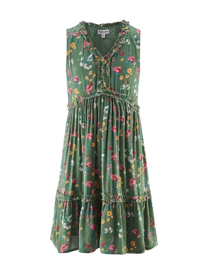 happy girls by Eisend Sukienka w kolorze zielonym ze wzorem rozmiar: 122