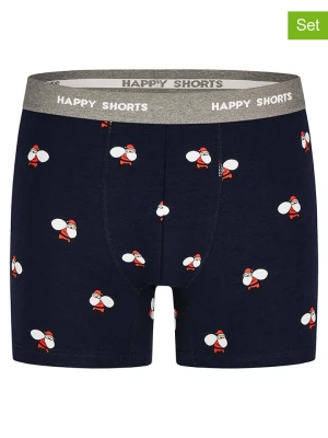 Happy Shorts Bokserki (2 pary) w kolorze granatowo-szarym rozmiar: XL